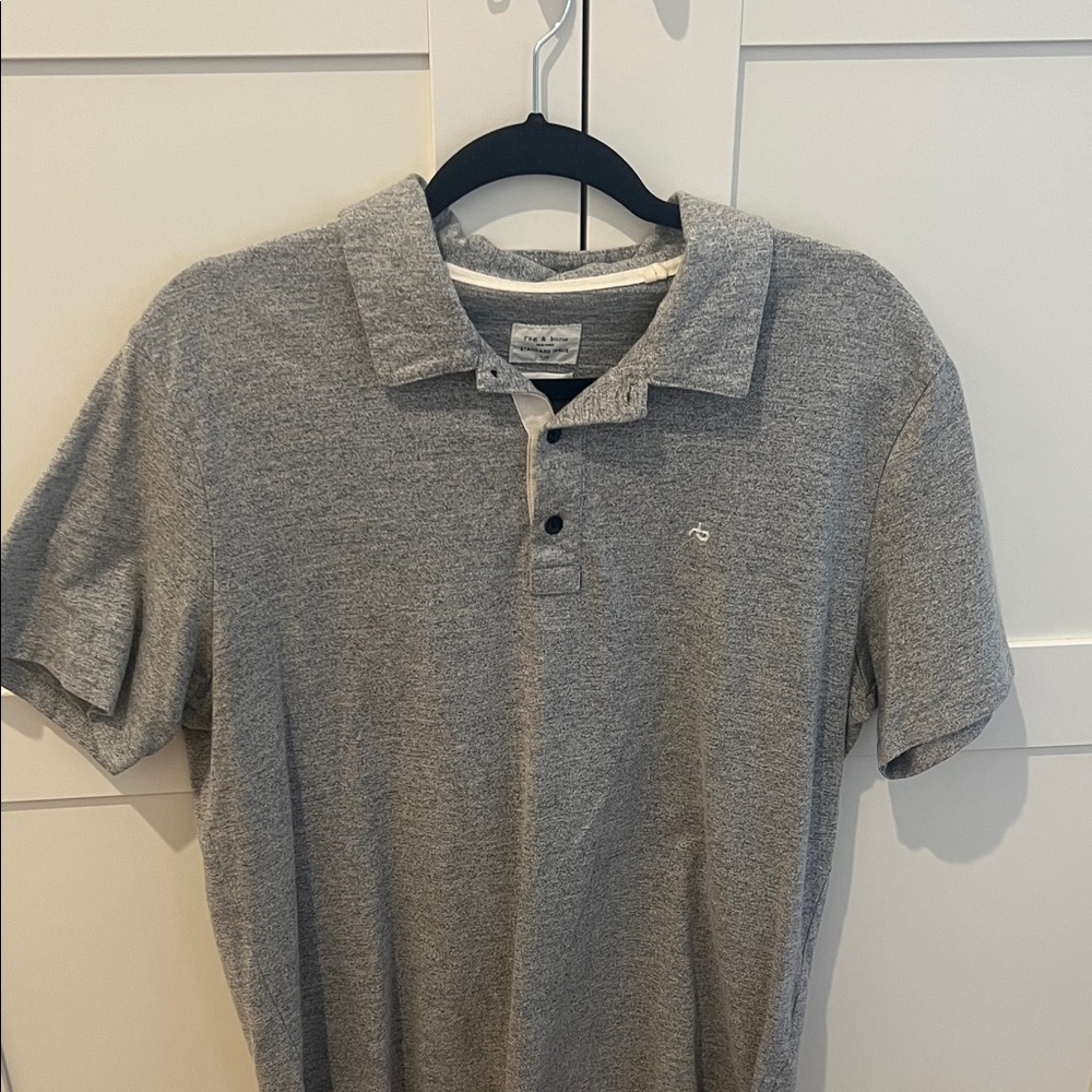 rag & bone Heather Gray Polo Shirt